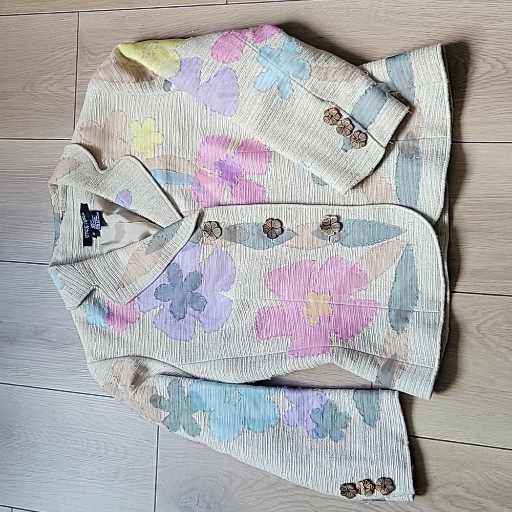 ETCETERA Floral Silk Blazer size 2